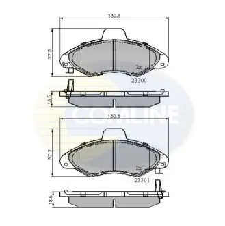 Комплект тормозных колодок, дисковый тормоз Comline CBP3393