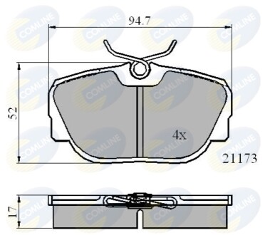 Комплект тормозных колодок, дисковый тормоз Comline CBP0361 (фото 1)