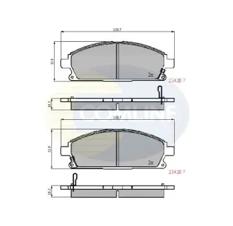 Комплект тормозных колодок, дисковый тормоз Comline CBP3591