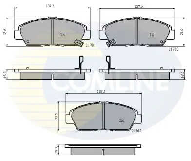 - Гальмівні колодки до дисків Comline CBP3446