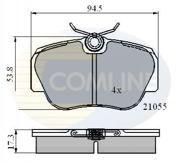 Комплект тормозных колодок, дисковый тормоз Comline CBP0328