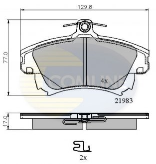 Комплект тормозных колодок, дисковый тормоз Comline CBP3813 (фото 1)
