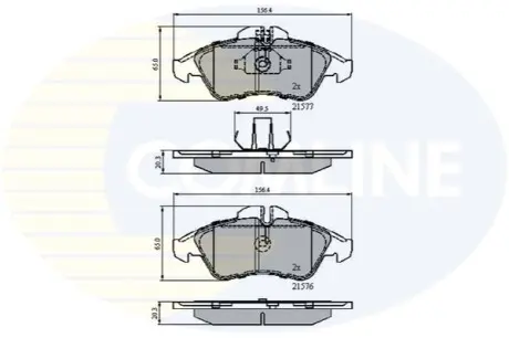 - Гальмівні колодки до дисків Comline CBP0212
