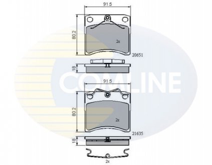 Комплект тормозных колодок, дисковый тормоз Comline CBP0953