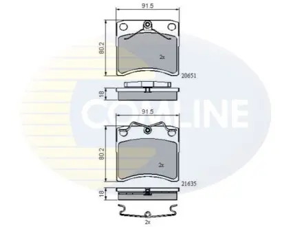 Комплект тормозных колодок, дисковый тормоз Comline CBP0953