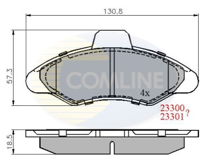 - Гальмівні колодки до дисків Comline CBP0393