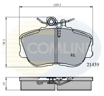 Комплект тормозных колодок, дисковый тормоз Comline CBP0503