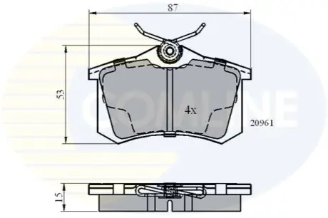 - Тормозные колодки к дискам Comline CBP0108