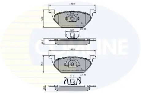 - Гальмівні колодки до дисків Comline CBP0889