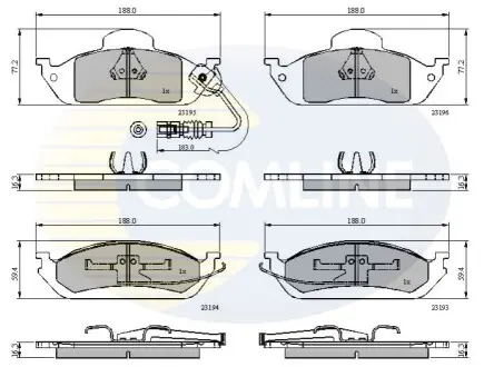 - Гальмівні колодки до дисків Comline CBP1911