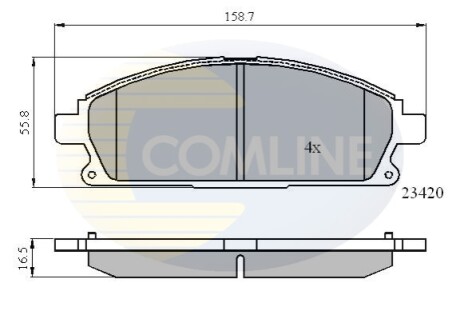 Комплект тормозных колодок, дисковый тормоз Comline CBP0591