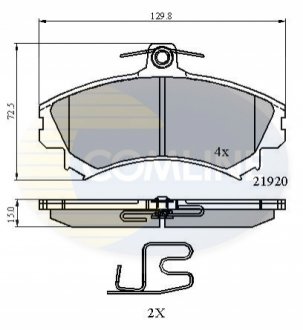 Комплект тормозных колодок, дисковый тормоз Comline CBP3462