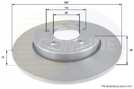 Тормозной диск Comline ADC1468 (фото 1)