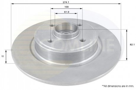 Тормозной диск Comline ADC1540 (фото 1)