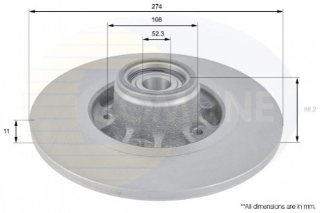 Тормозной диск Comline ADC3009
