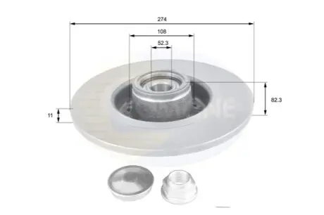 - Диск гальмівний з покриттям Comline ADC1560