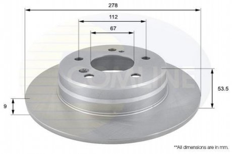 Тормозной диск Comline ADC1616 (фото 1)