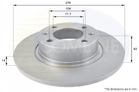 Тормозной диск Comline ADC1533 (фото 1)