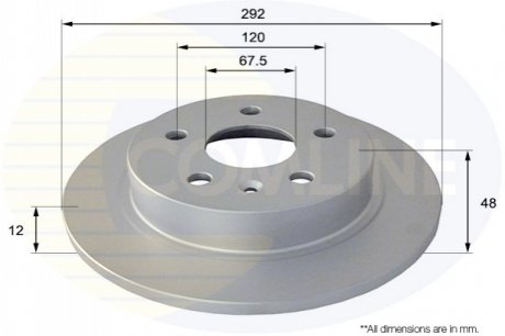 Тормозной диск Comline ADC1145 (фото 1)