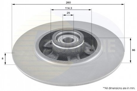 Тормозной диск Comline ADC3015