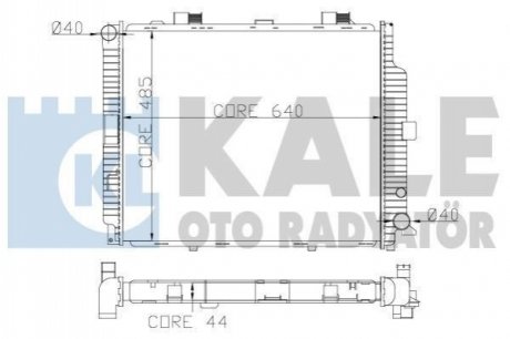 DB радіатор охолодження W210 3.0D/TD 95- KALE OTO RADYATOR 361500 (фото 1)