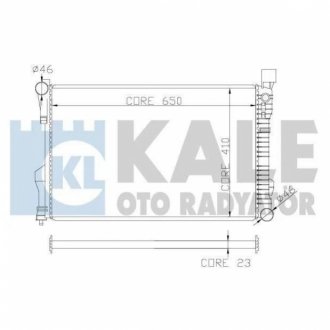 DB Радиатор охлаждения W203 1.8/5.5 00- KALE OTO RADYATOR 360600 (фото 1)