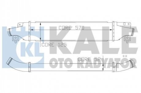OPEL інтеркулер Corsa D 1.4/1.7CDTI 06- KALE OTO RADYATOR 345500 (фото 1)
