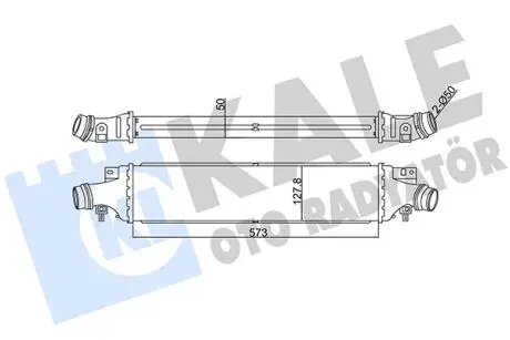 KALE OPEL інтеркулер Corsa D 1.4/1.7CDTI 06- KALE OTO RADYATOR 345500
