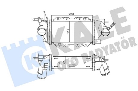 KALE OPEL Інтеркулер Vectra B 2.0/2.2DTI 97- KALE OTO RADYATOR 345050