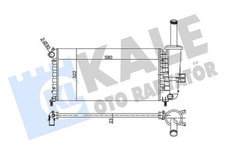 KALE FIAT радіатор охолодження Punto 1.2 99- KALE OTO RADYATOR 351855