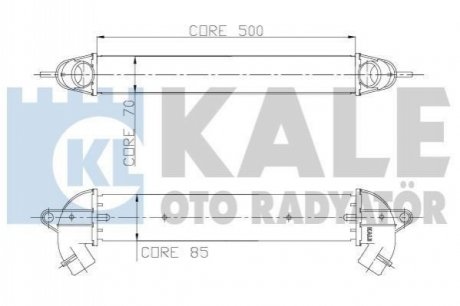KALE FIAT інтеркулер Doblo 1.3/1.9JTD 01- KALE OTO RADYATOR 157000