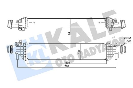 KALE OPEL Інтеркулер Mokka,Chevrolet 1.4 KALE OTO RADYATOR 350920