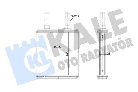 KALE HYUNDAI радіатор опалення Getz 02- KALE OTO RADYATOR 352110