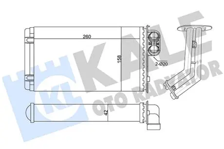 KALE RENAULT радіатор опалення Laguna I KALE OTO RADYATOR 346425