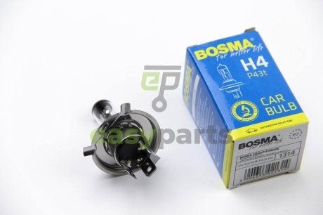 Автолампа H4 12V 60/55W P43T BOSMA 1314