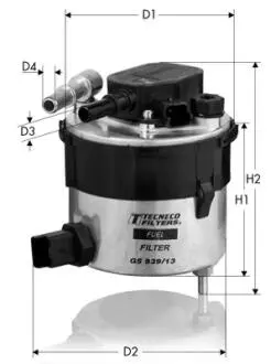 Фiльтр паливний Ford/Mazda/Volvo 1.6D/TDCi 04- TECNECO GS939/13
