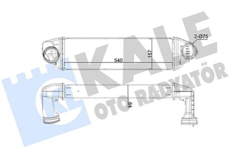 KALE BMW Интеркулер X3 E83 2.0/3.0d 05- KALE OTO RADYATOR 350770