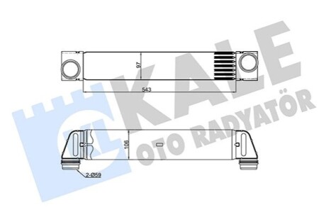 KALE BMW Інтеркулер 5 E60 520d/530d 05- KALE OTO RADYATOR 344815 (фото 1)