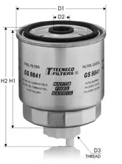 Фiльтр палива Hyunday Getz 1.5Crdi 06- TECNECO GS9841