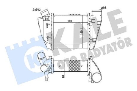 KALE VW інтеркулер Audi A4 2.5TDI 00- KALE OTO RADYATOR 352385