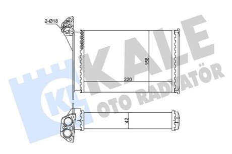 KALE BMW радіатор опалення 3 E30 83- KALE OTO RADYATOR 352045