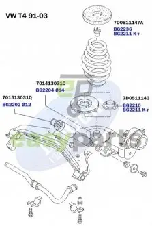 Проставка пружини (задньої/нижня) VW Т4 91-03 BELGUM PARTS BG2210