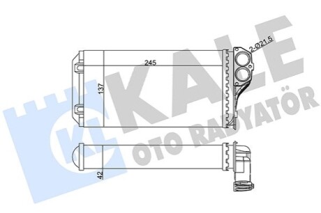 KALE PEUGEOT радіатор опалення 307 KALE OTO RADYATOR 346310