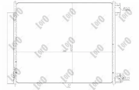 Радiатор кондицiонера з осушувачем Renault Megane IV/ Scenic IV 15- Abakus 0420160048