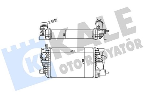 KALE OPEL інтеркулер Meriva B 1.4 KALE OTO RADYATOR 345055