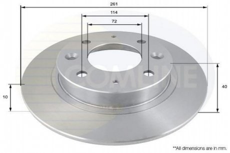 Тормозной диск Comline ADC1029