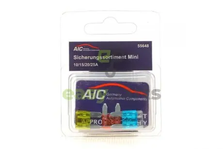 Комплект запобіжників (Міні) (10A/15A/20A/25A) AIC 55648