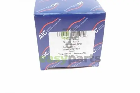 Термостат BMW 3 (E30/E36)/5 (E34/E39) 1.6-3.2 -00 (92°C) M40/M50/M52 AIC 52108