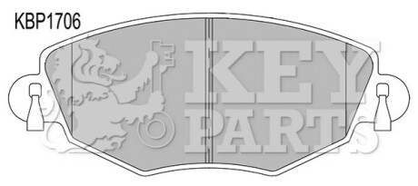 Гальмiвнi колодки дисковi KEYPARTS KBP1706