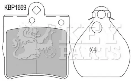 Гальмiвнi колодки дисковi KEYPARTS KBP1669
